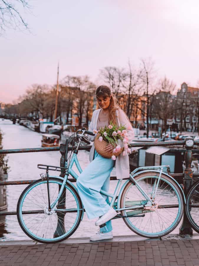 solo travel to Amsterdam how to get around biking